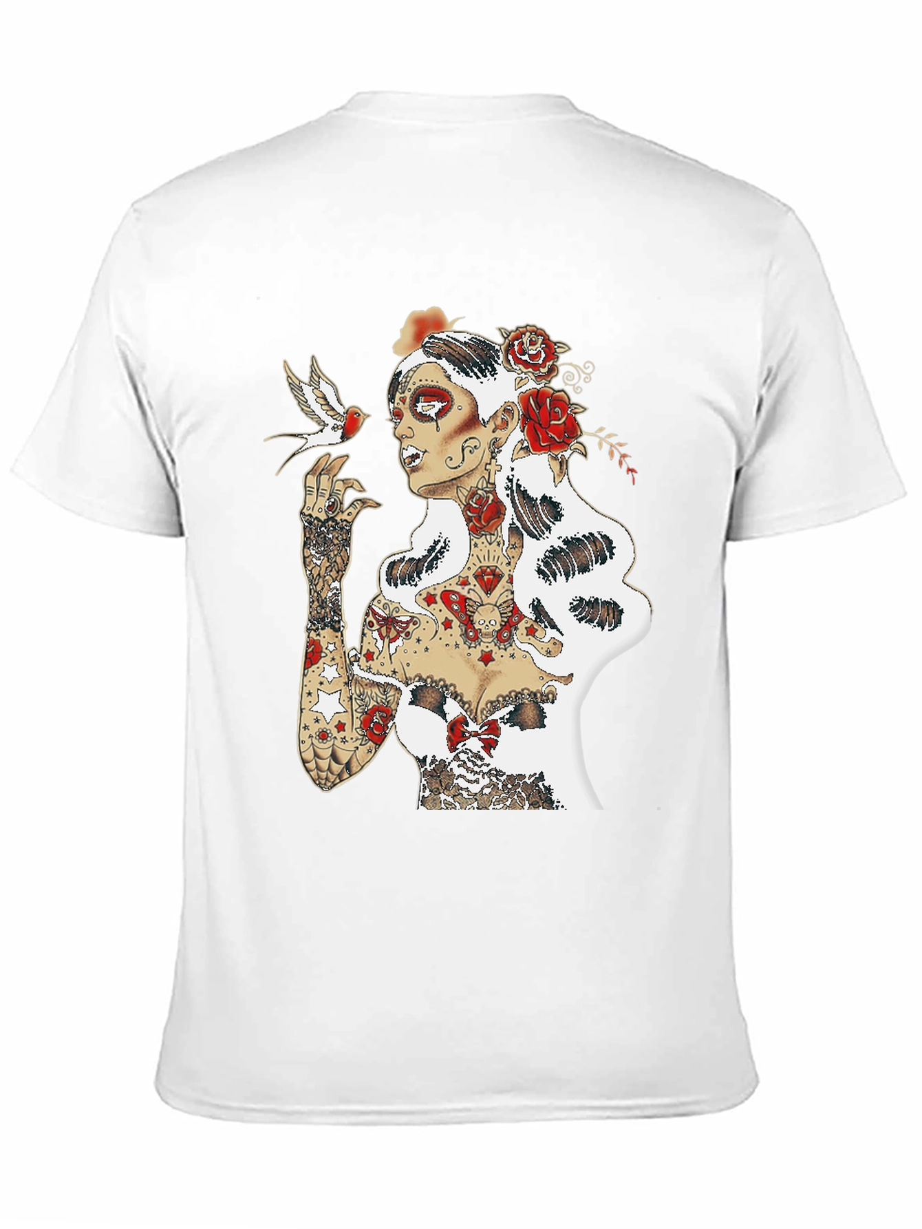 Tattooed Lady Graphic Tee - Black Unisex T-Shirt