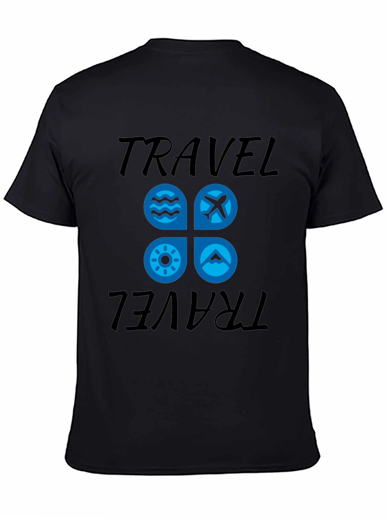 Travel Graphic Black T-Shirt