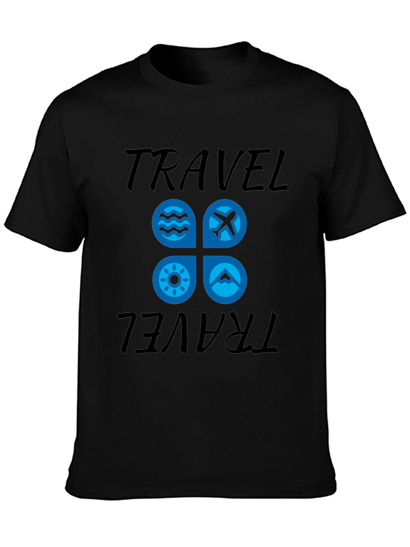 Travel Graphic Black T-Shirt