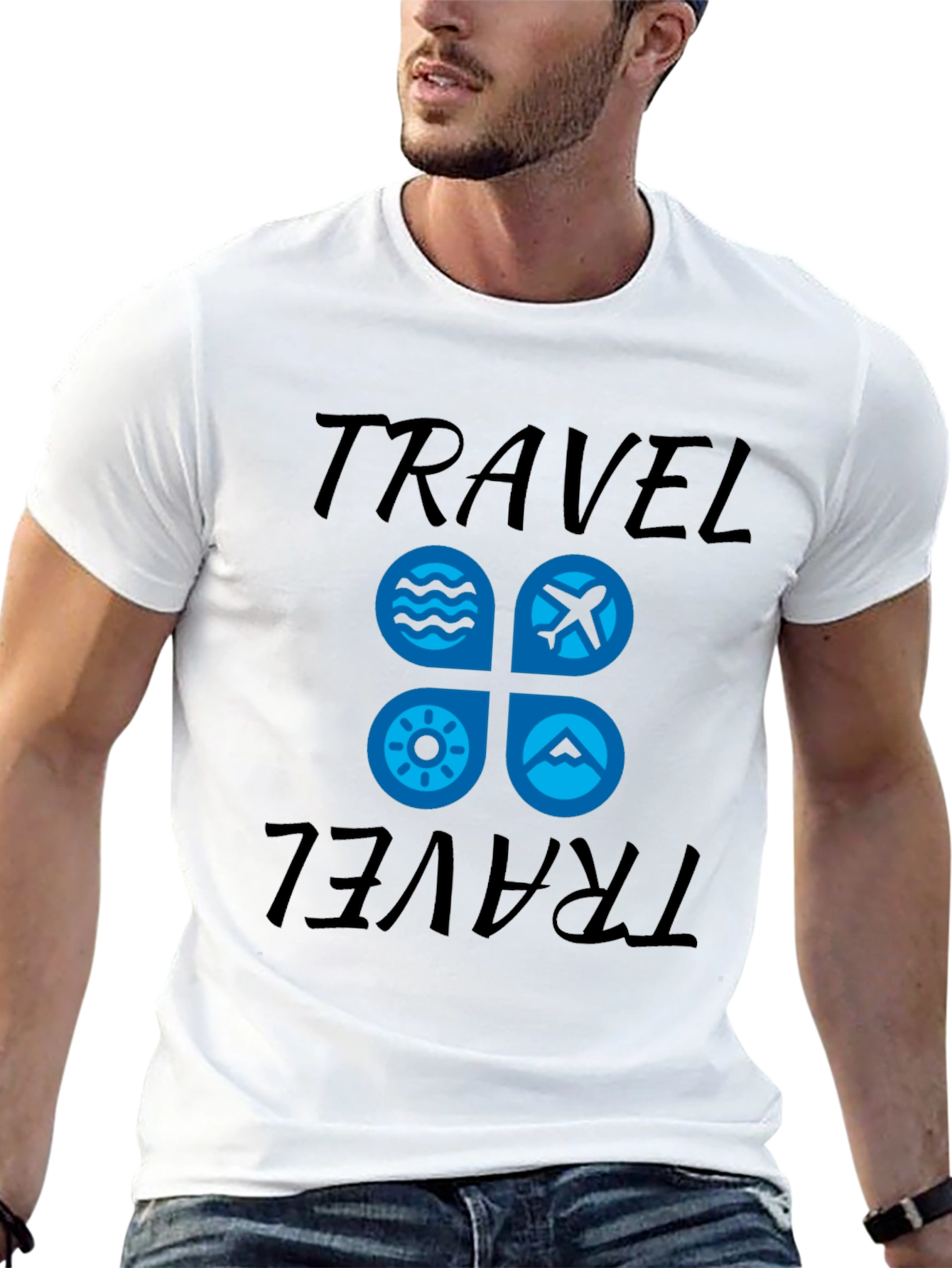 Travel Graphic Black T-Shirt