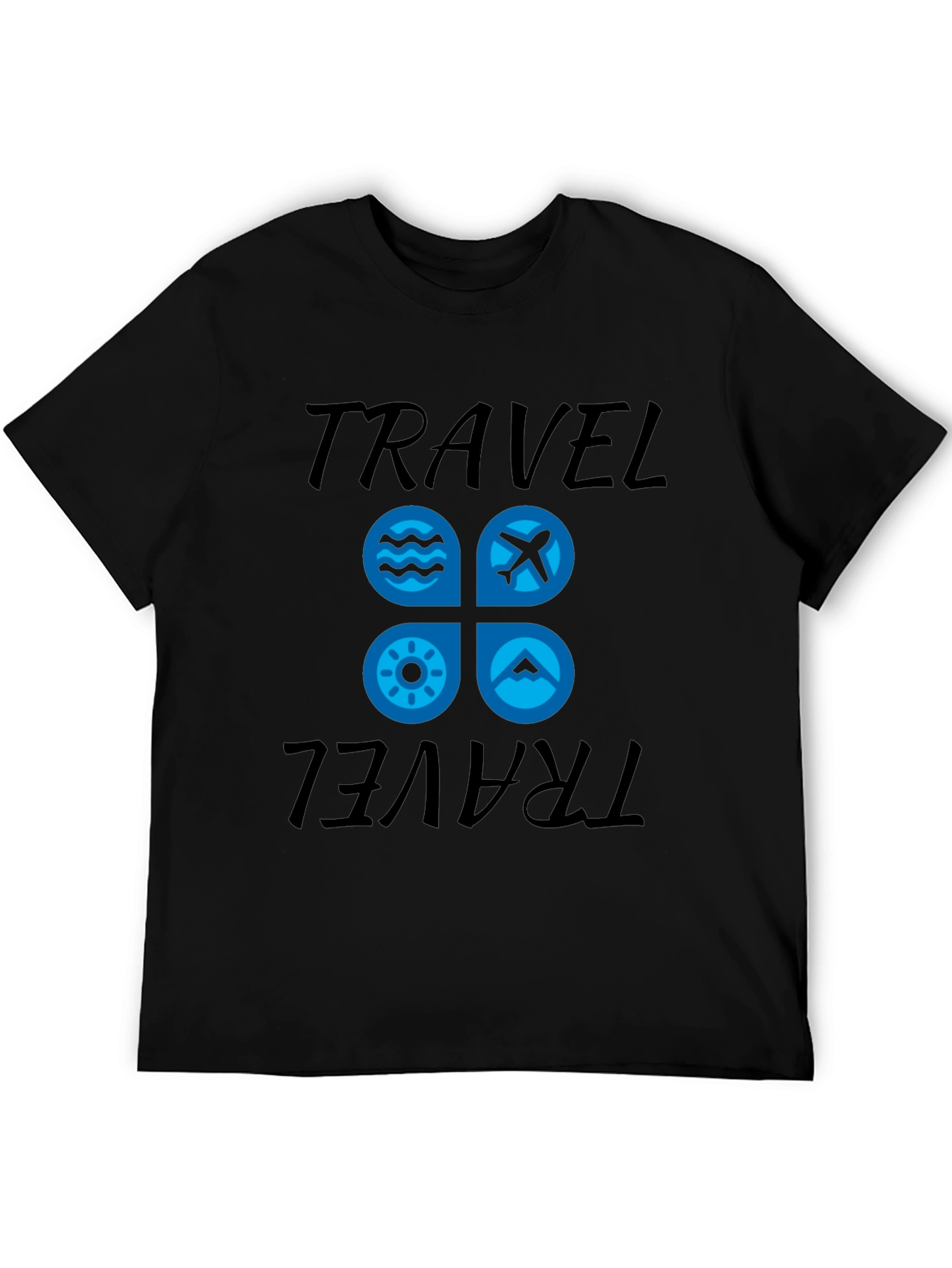 Travel Graphic Black T-Shirt
