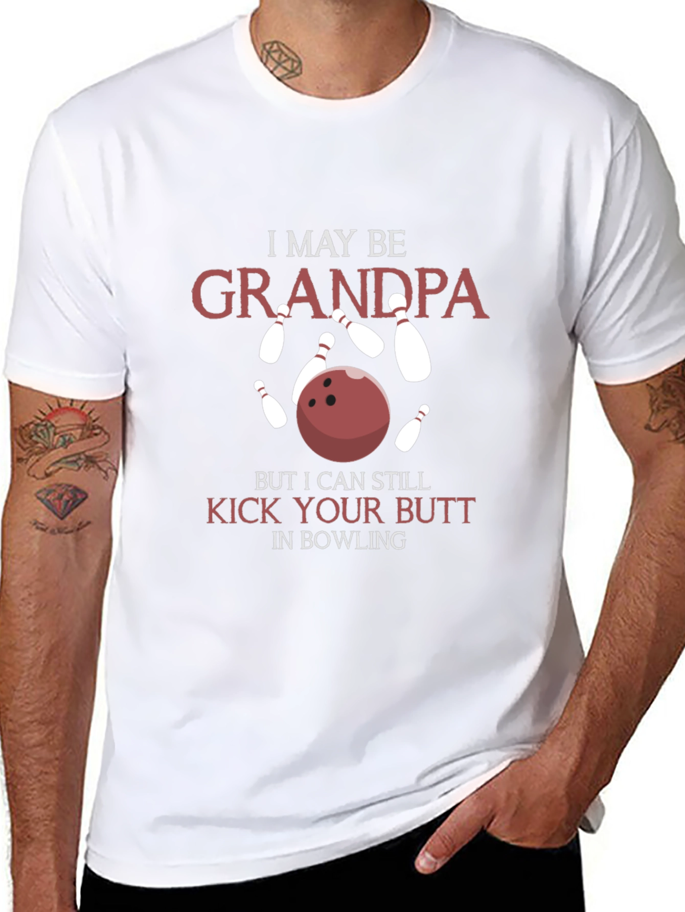 Grandpa Bowling T-Shirt - Kick Your Butt!