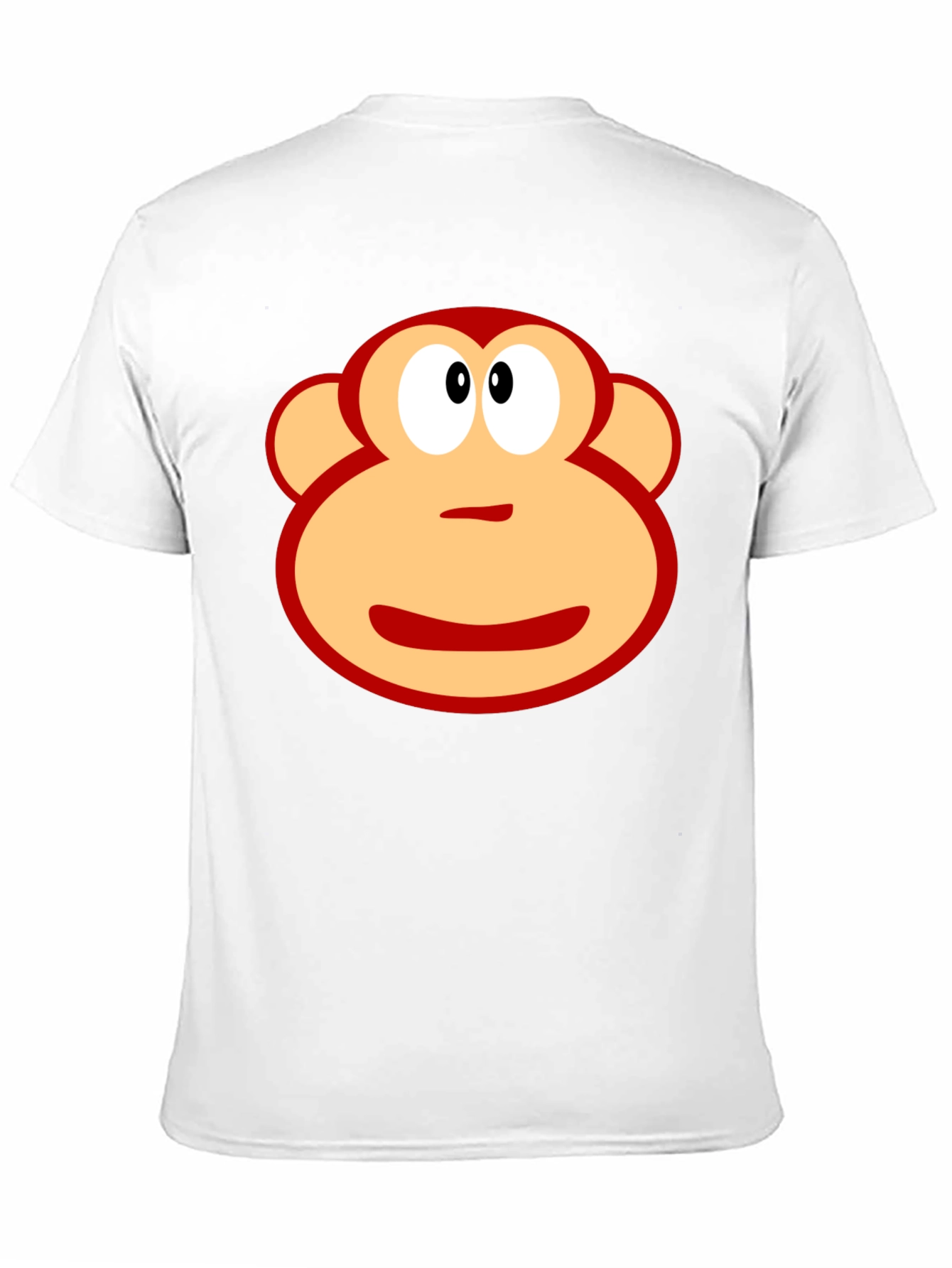 Fun Monkey Face Graphic Black T-Shirt