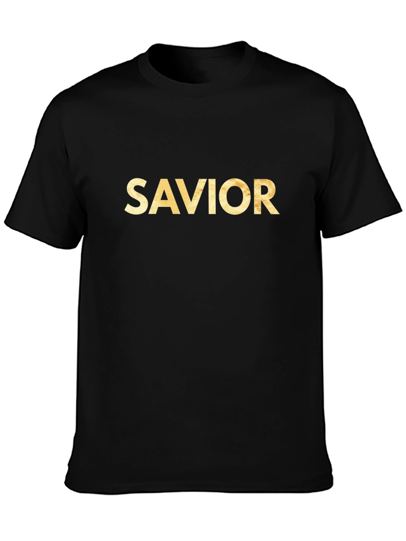 Savior Graphic Print Black T-Shirt for Men