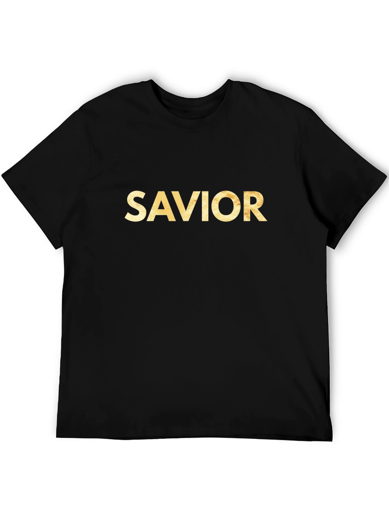 Savior Graphic Print Black T-Shirt for Men
