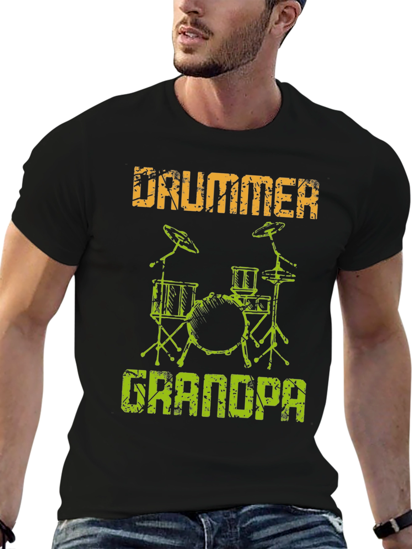 Drummer Grandpa T-Shirt - Rocking Musician Gift