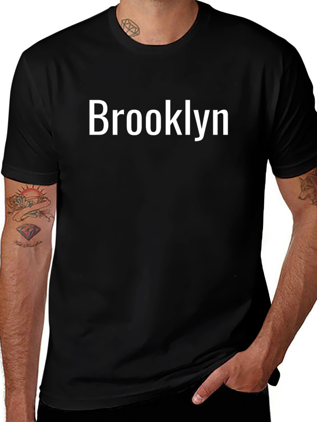 Brooklyn Graphic Tee - Unisex Black Cotton T-Shirt