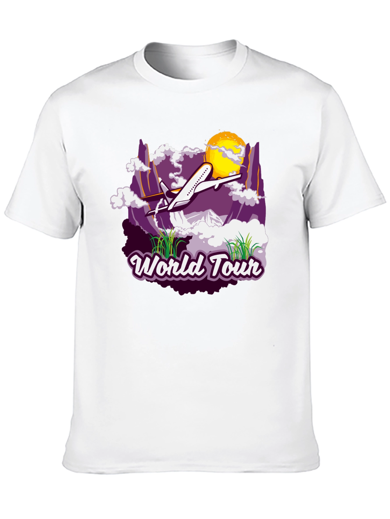 World Tour Graphic T-Shirt - Airplane Design