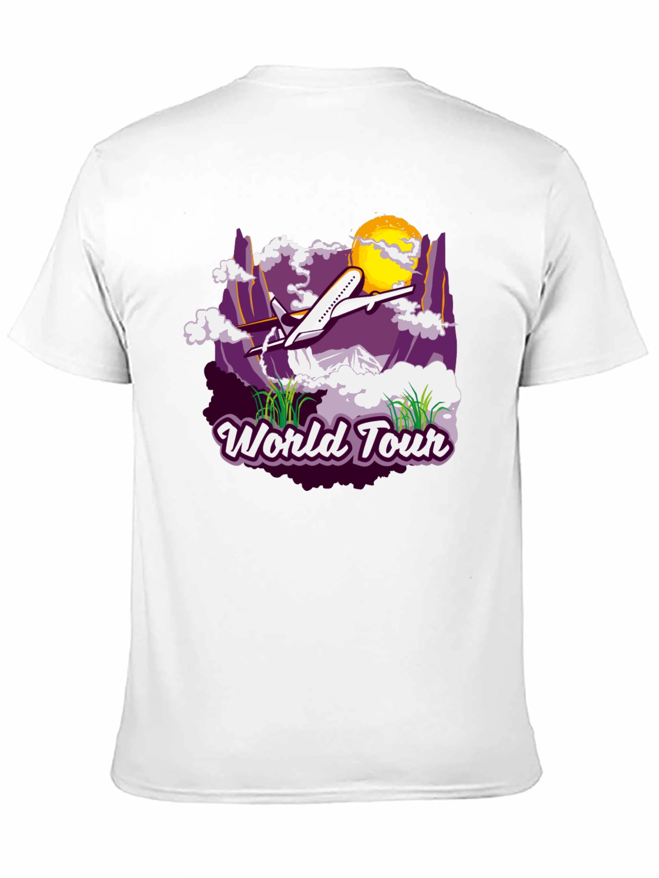 World Tour Graphic T-Shirt - Airplane Design