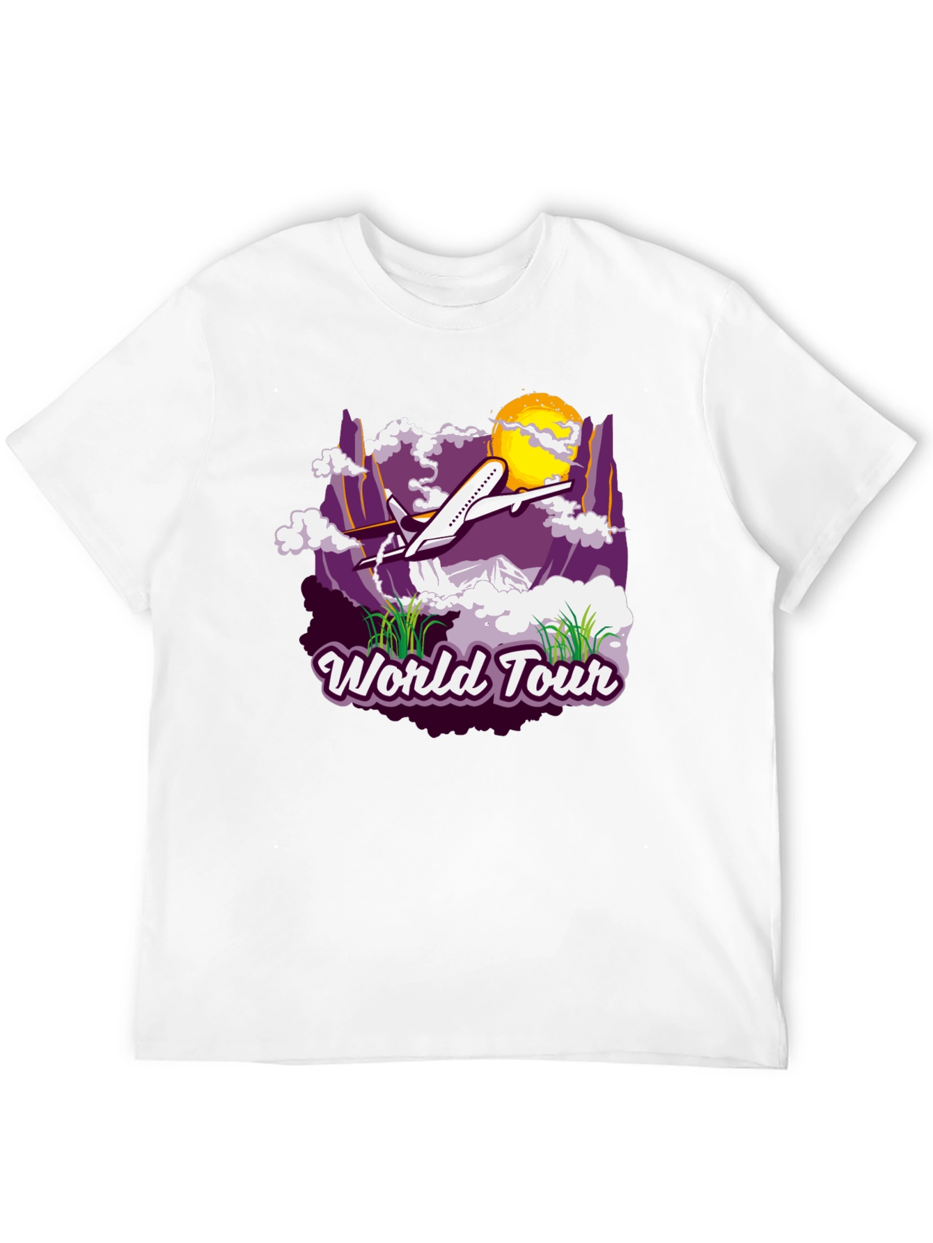 World Tour Graphic T-Shirt - Airplane Design