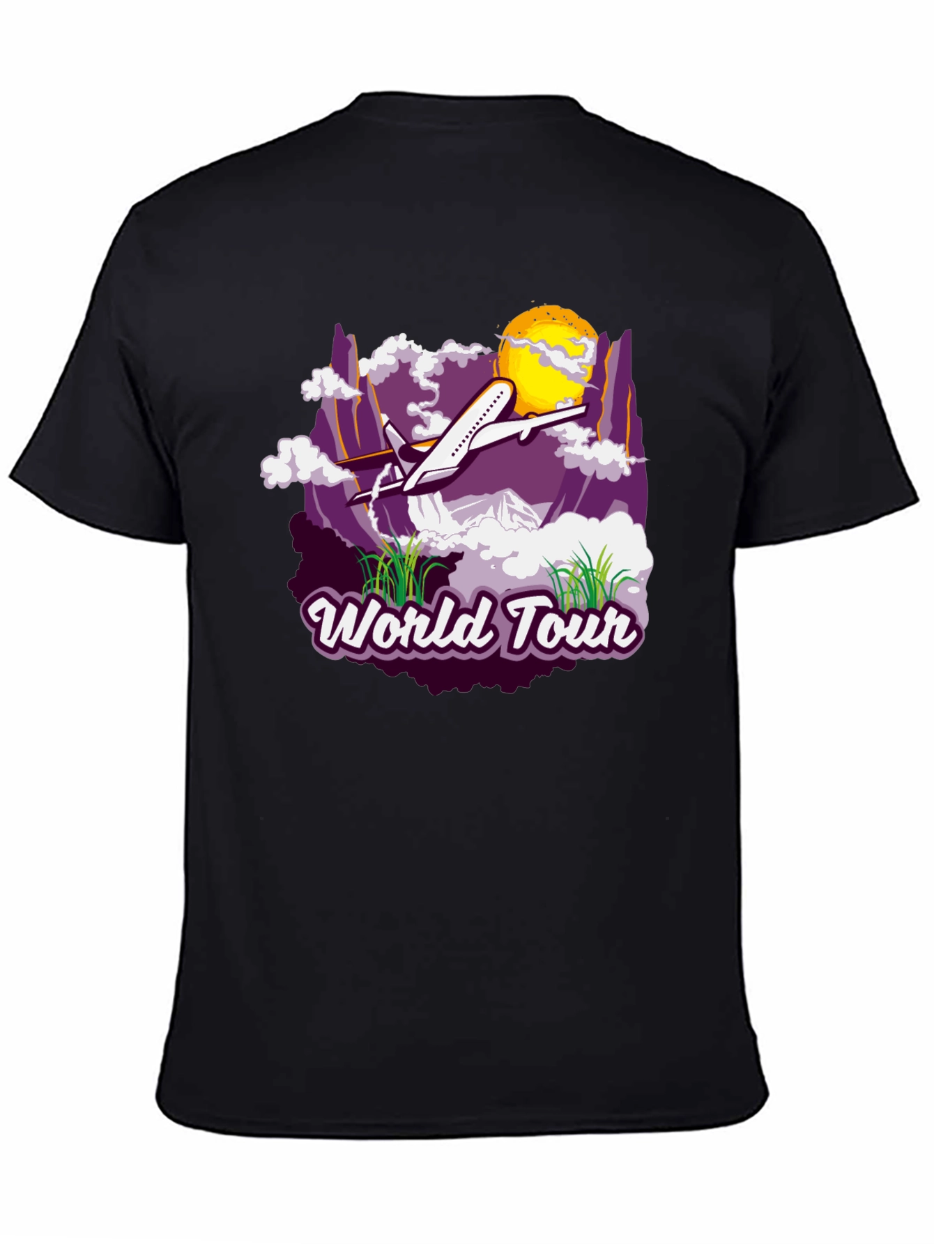World Tour Graphic T-Shirt - Airplane Design