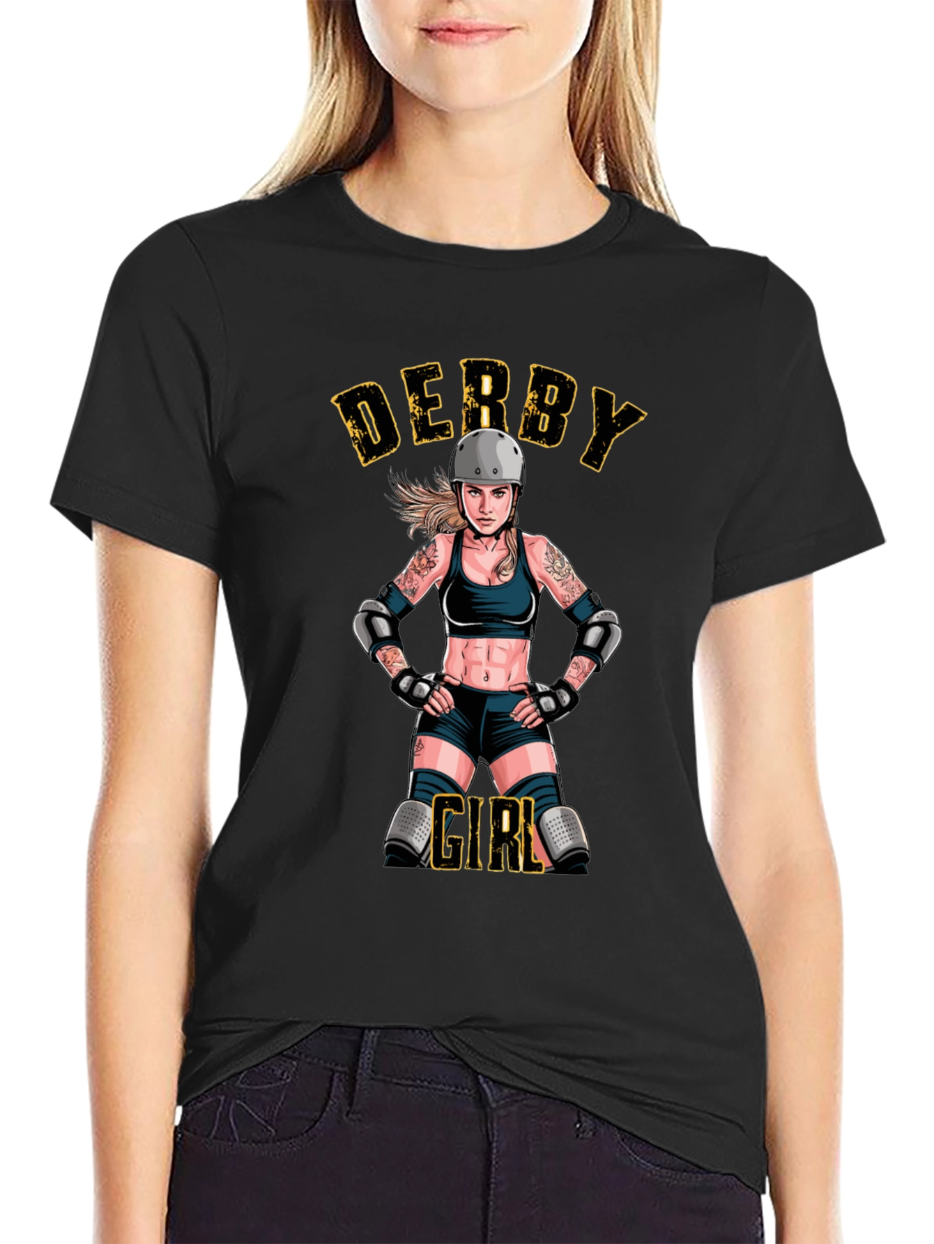 Derby Girl Black T-Shirt - Roller Derby Apparel