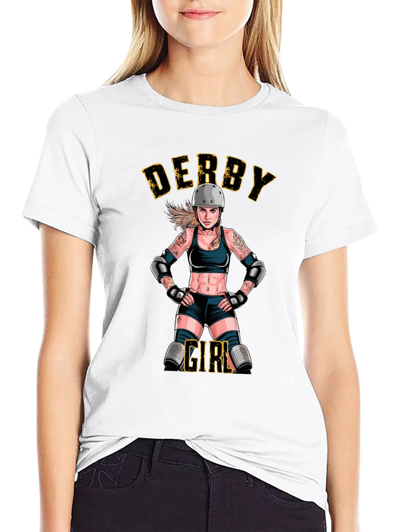 Derby Girl Black T-Shirt - Roller Derby Apparel