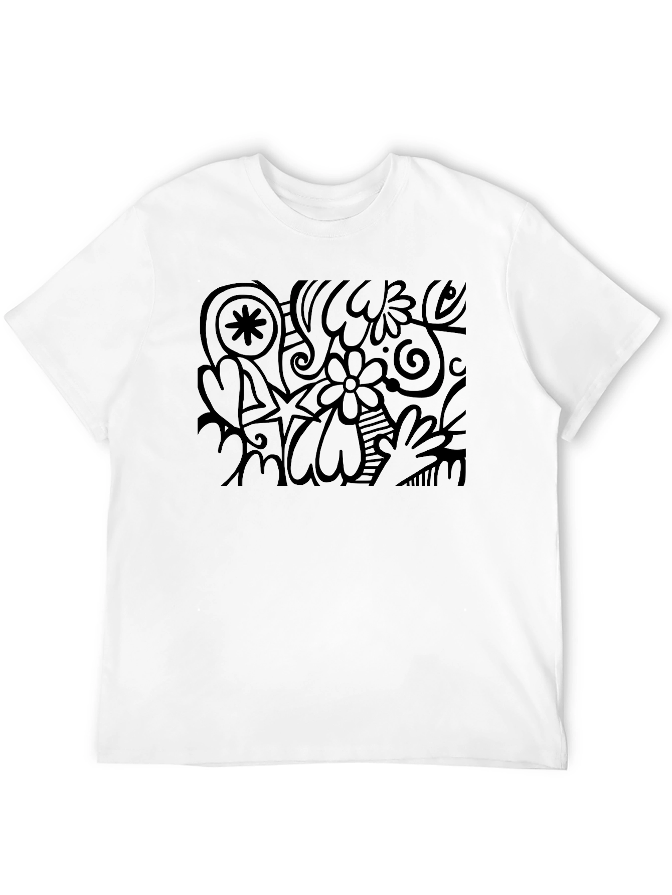 Abstract Black Graphic Tee