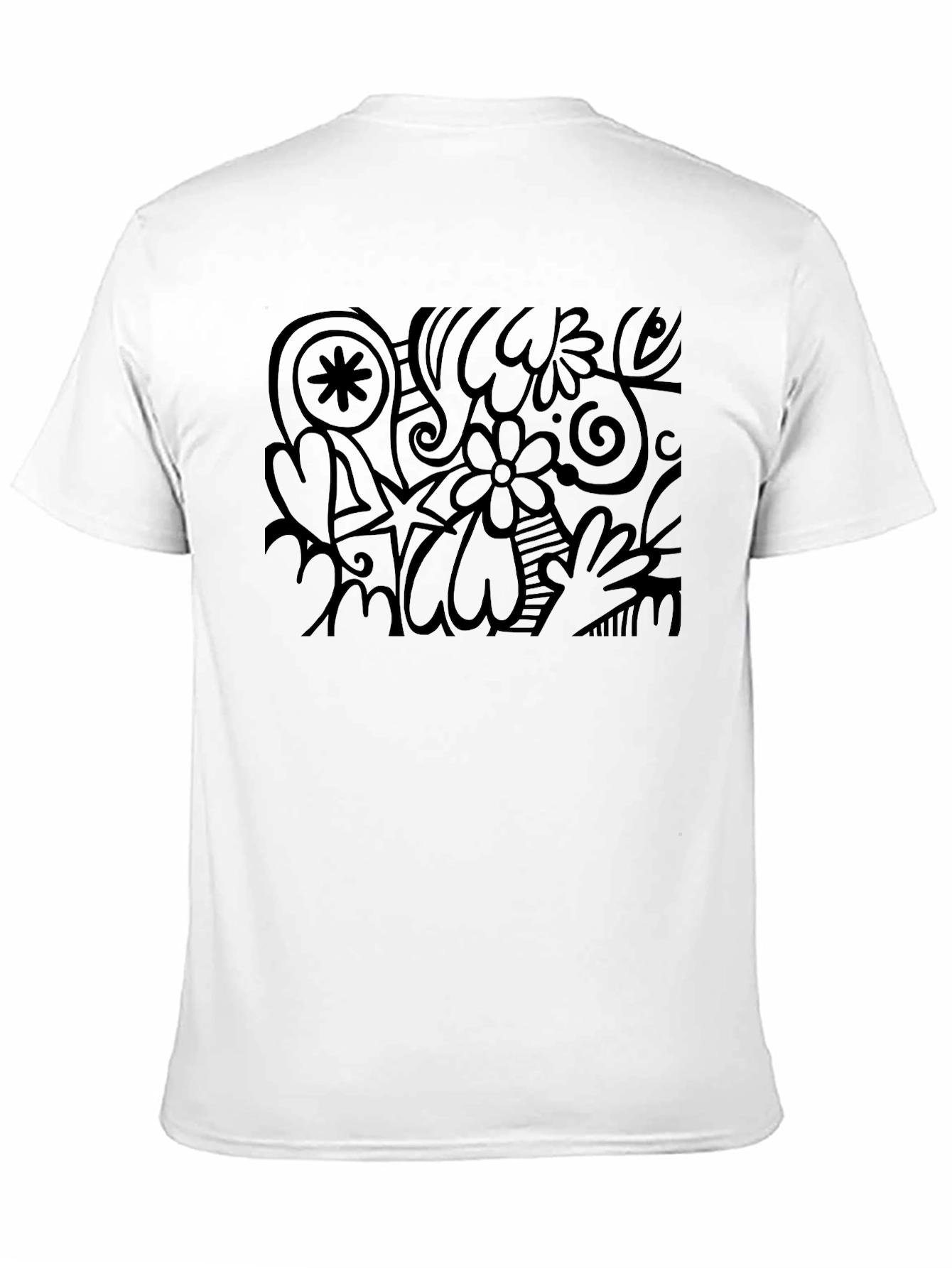 Abstract Black Graphic Tee