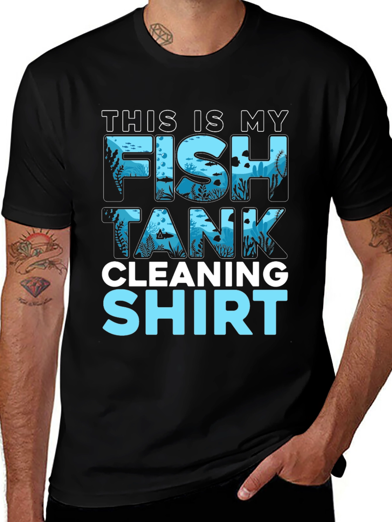 Fish Tank Cleaning T-Shirt - Funny Aquarium Keeper Tee