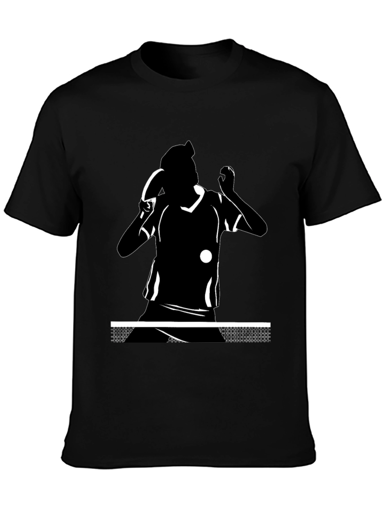 Table Tennis Player Black T-Shirt