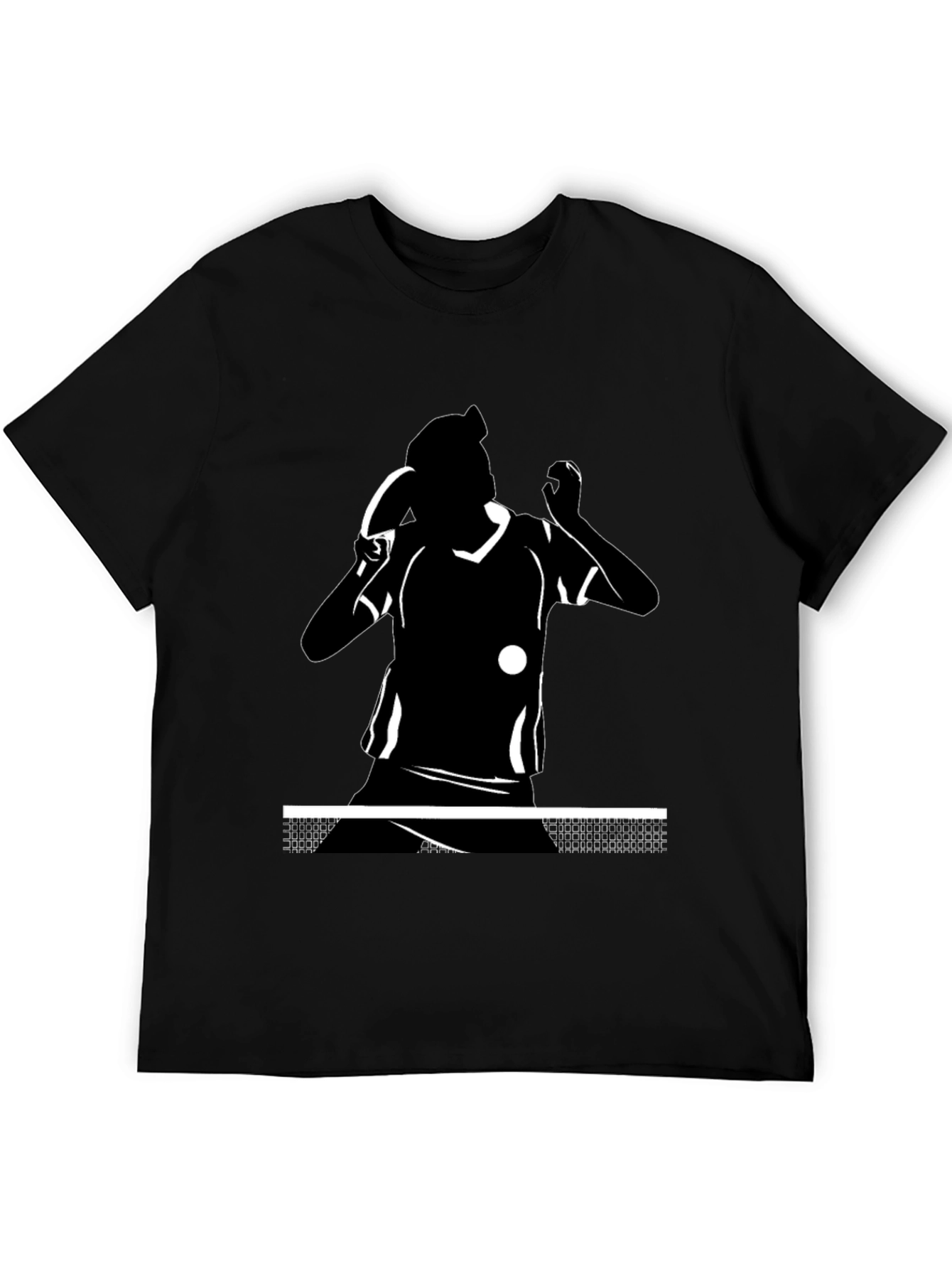 Table Tennis Player Black T-Shirt