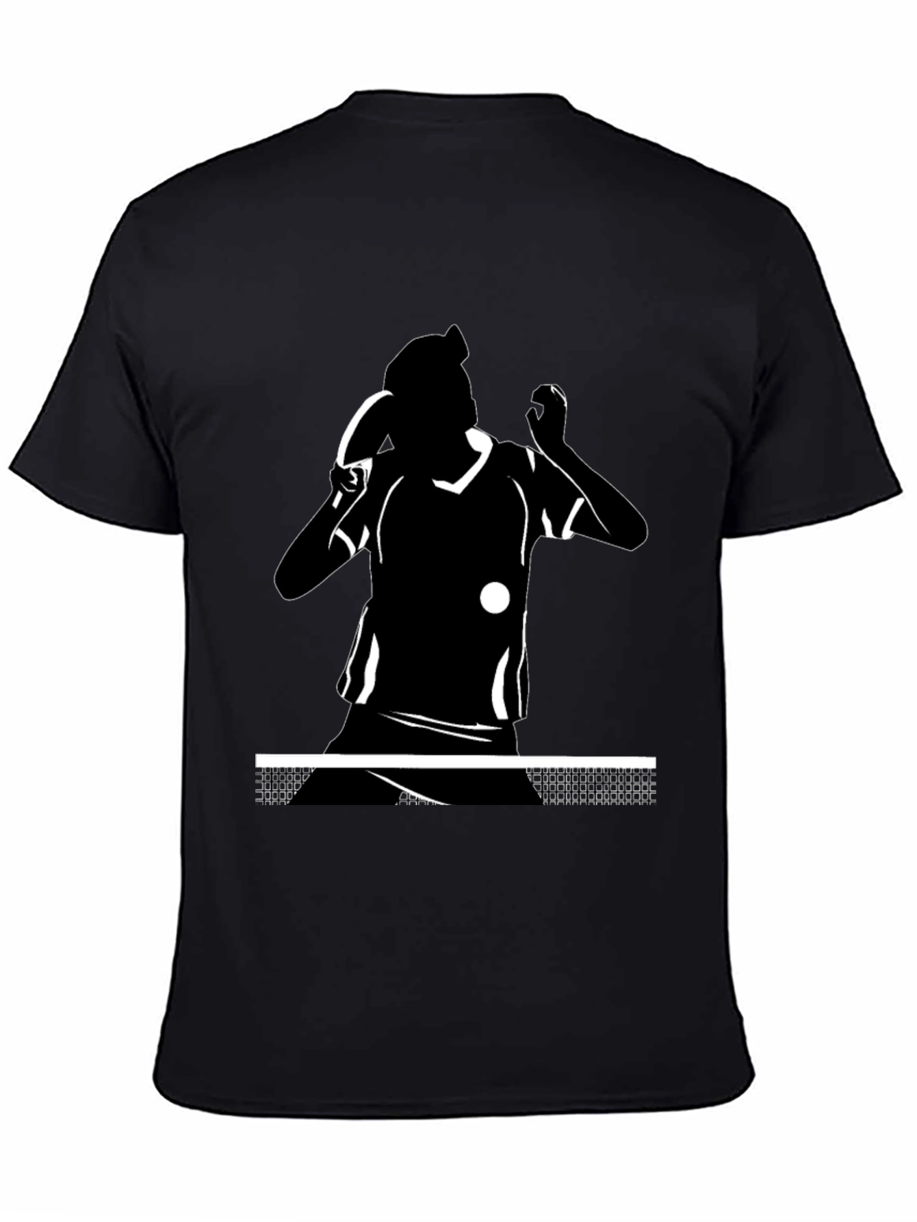 Table Tennis Player Black T-Shirt