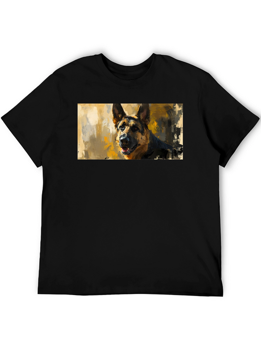 German Shepherd Art T-Shirt - Black