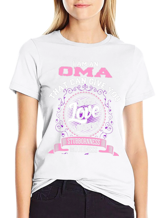 I am an Oma Womens Black Graphic T-Shirt