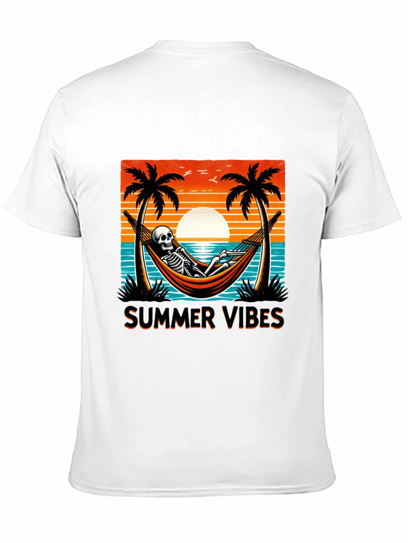 Summer Vibes Skeleton Graphic Tee