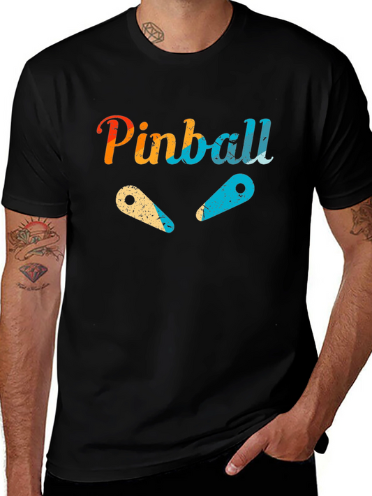 Vintage Pinball Graphic Tee - Retro Style