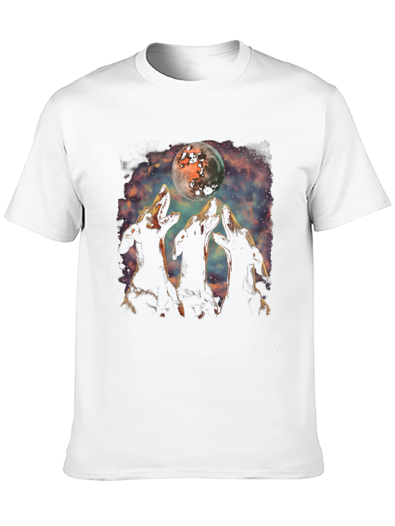 Wolf Howling at Moon T-Shirt