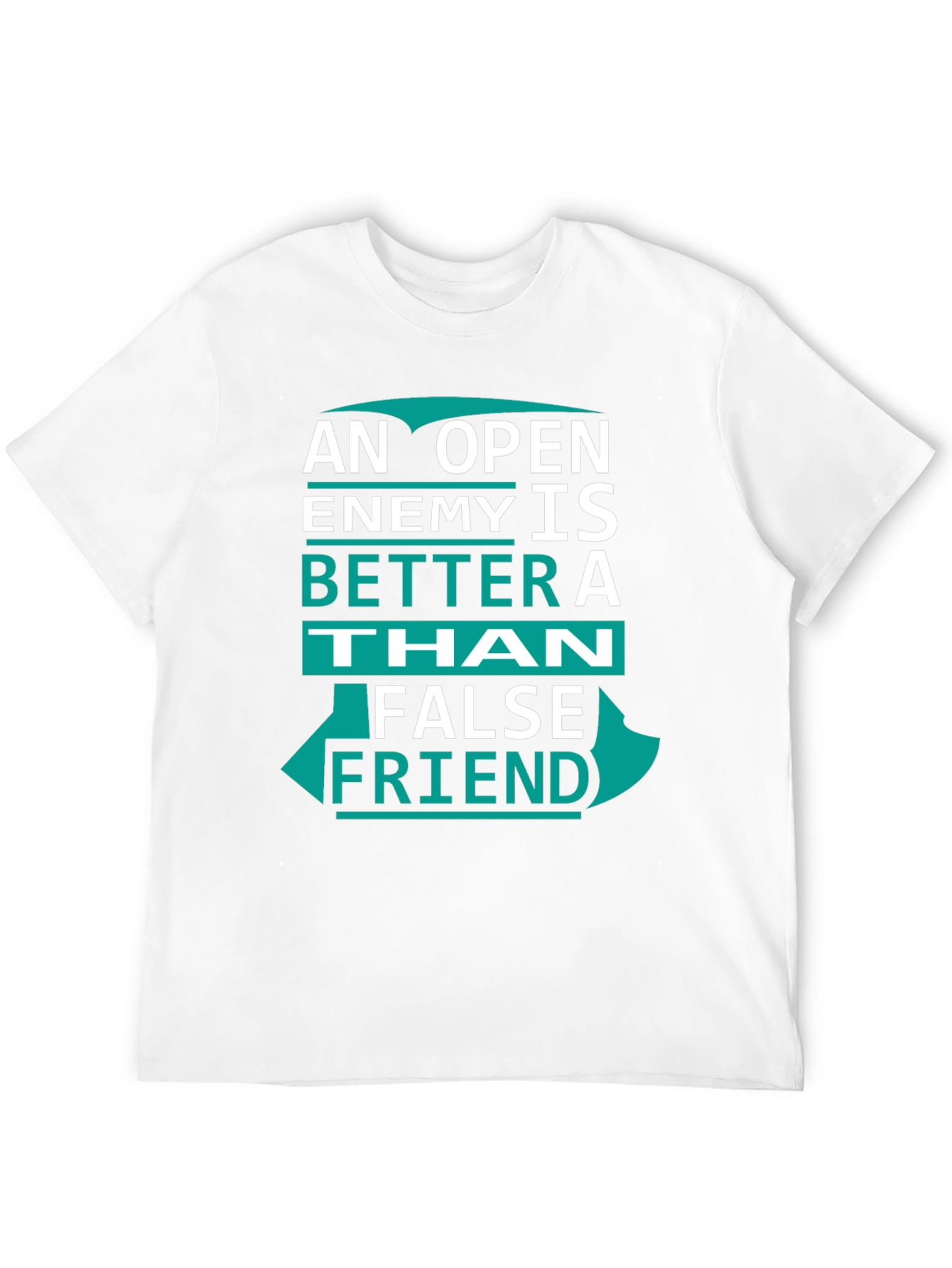 Open Enemy Tee: Better Than False Friend Graphic T-Shirt