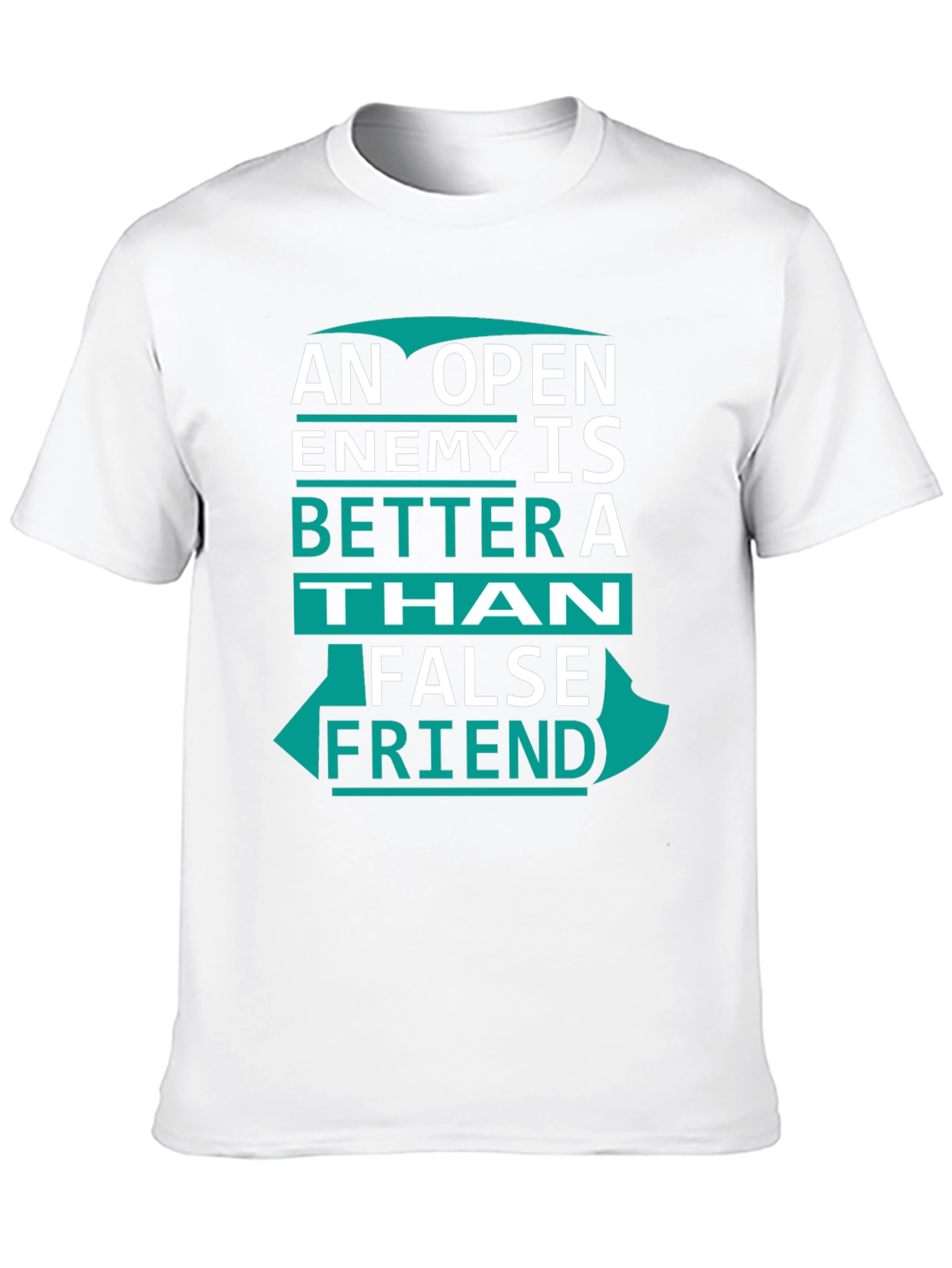 Open Enemy Tee: Better Than False Friend Graphic T-Shirt