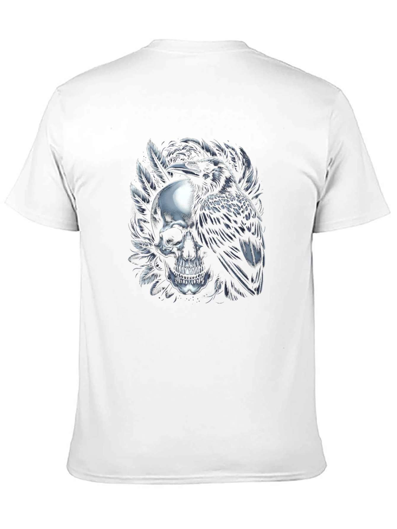 Raven Skull T-Shirt - Gothic Style