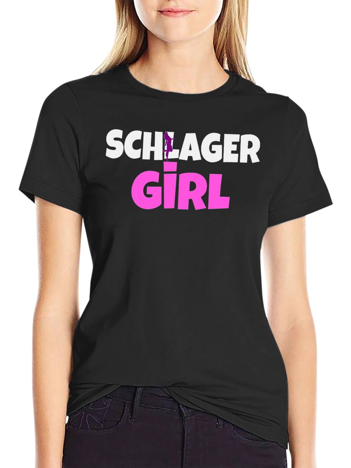 Schlager Girl Black T-Shirt