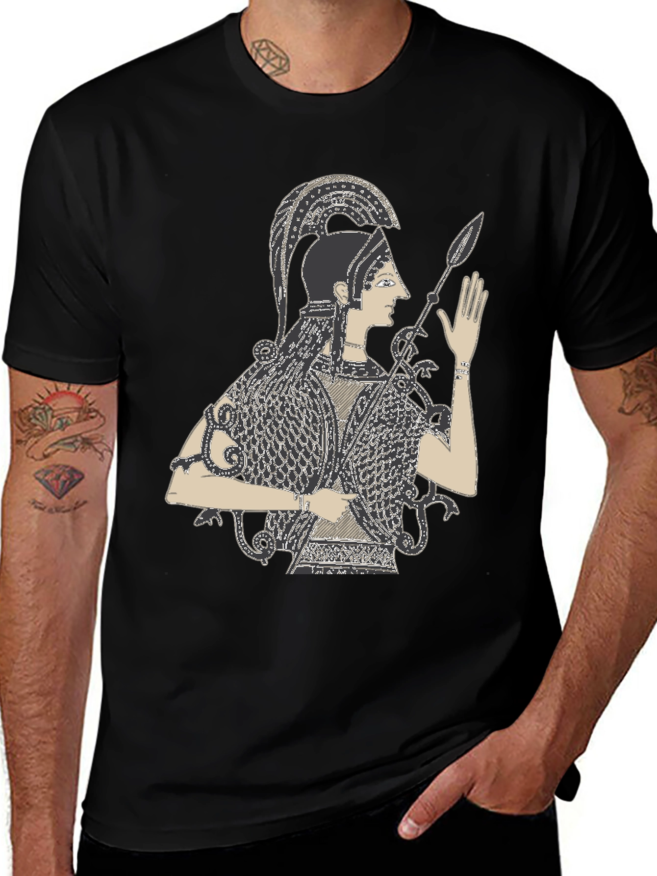 Athena Graphic Tee - Black T-Shirt