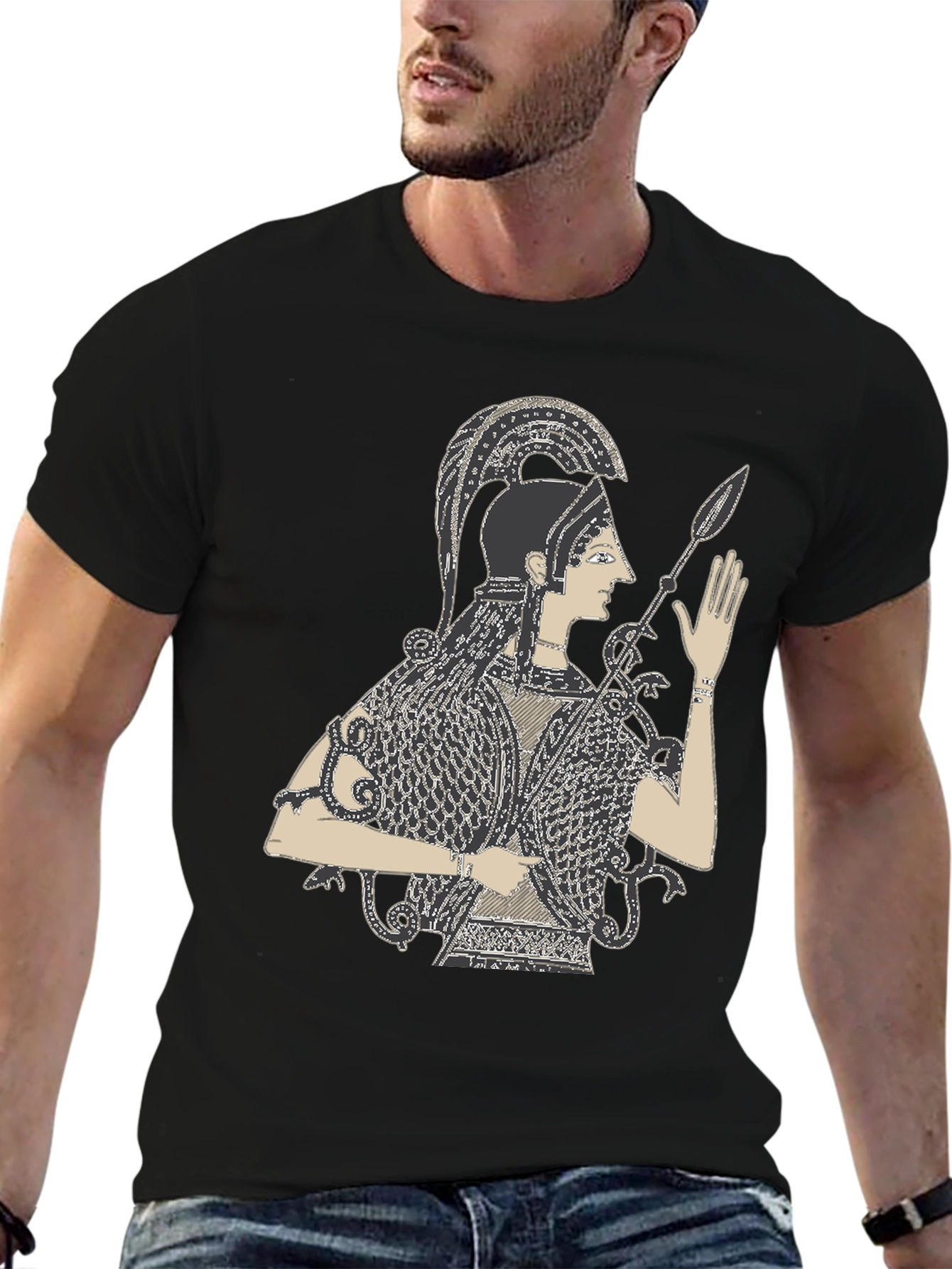 Athena Graphic Tee - Black T-Shirt