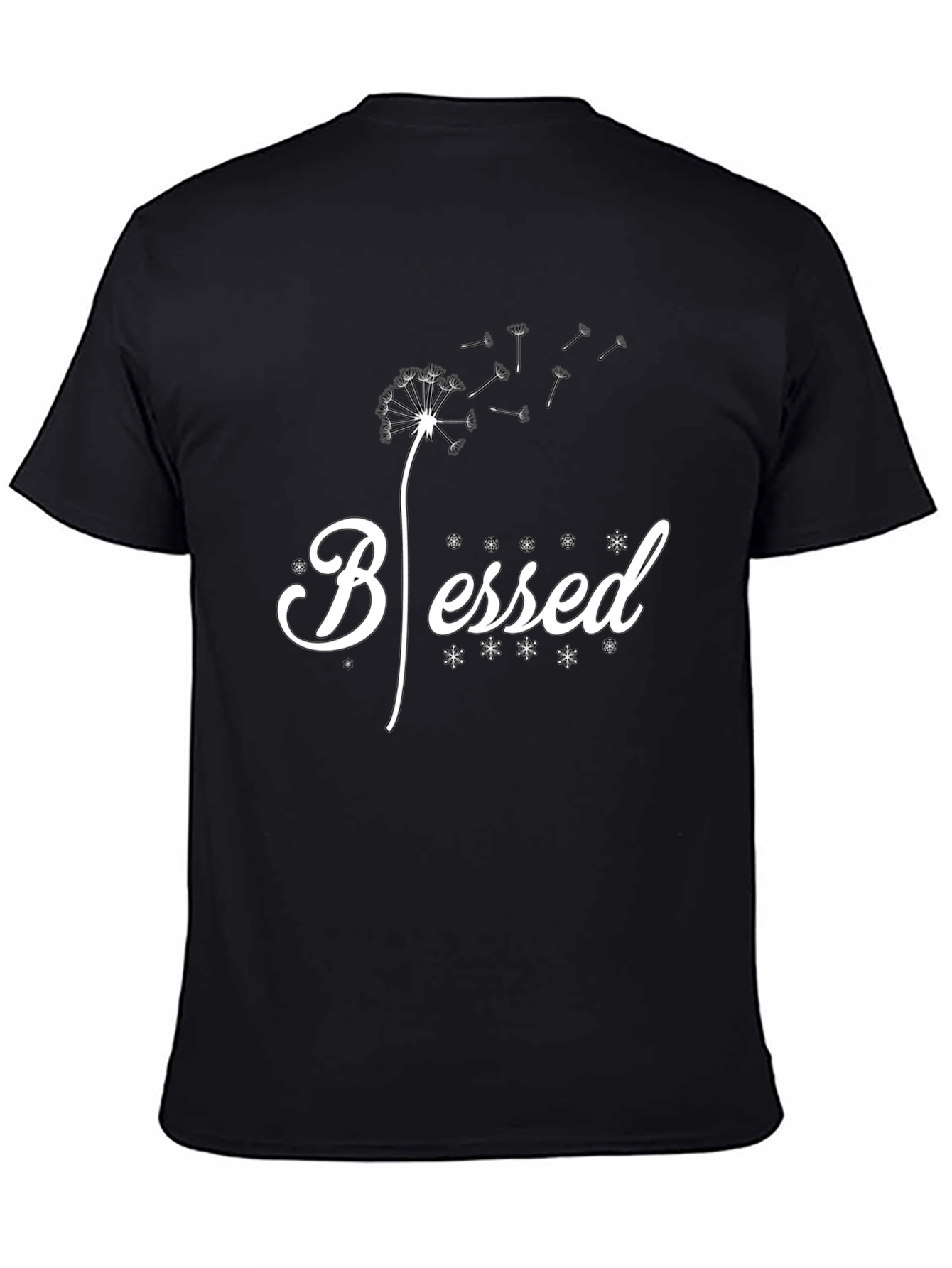 Blessed Dandelion Graphic T-Shirt - Black