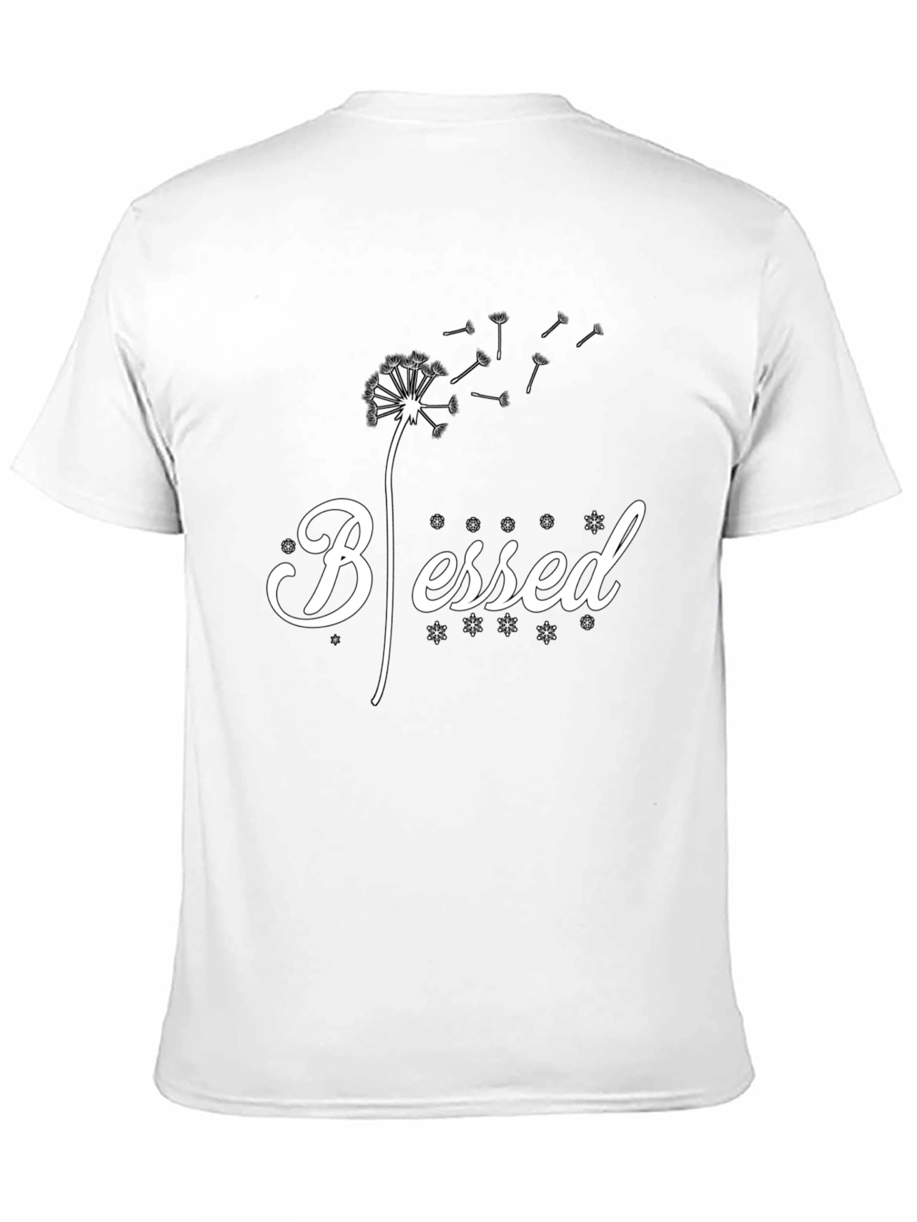 Blessed Dandelion Graphic T-Shirt - Black