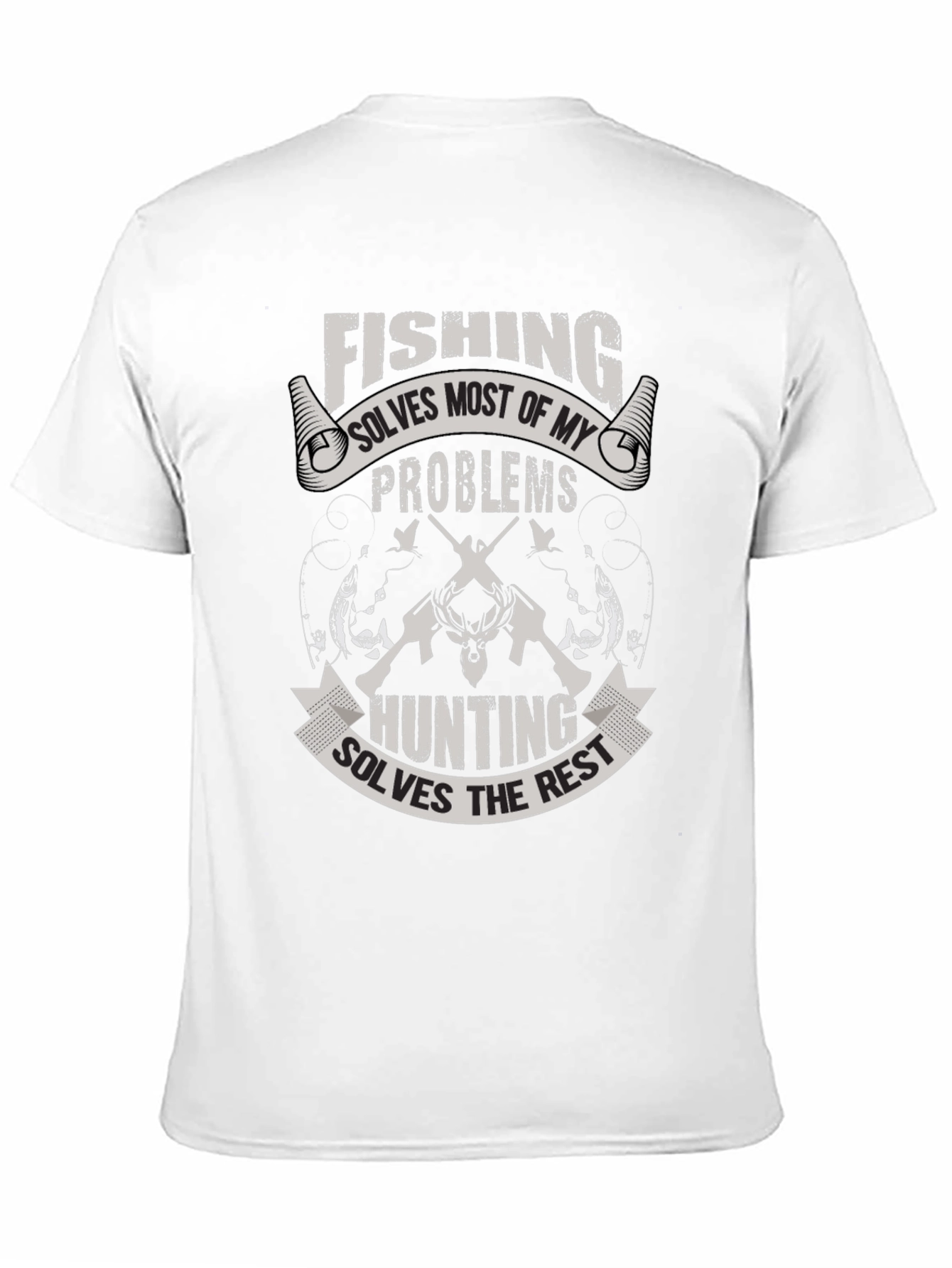 Fishing & Hunting Mens Graphic T-Shirt