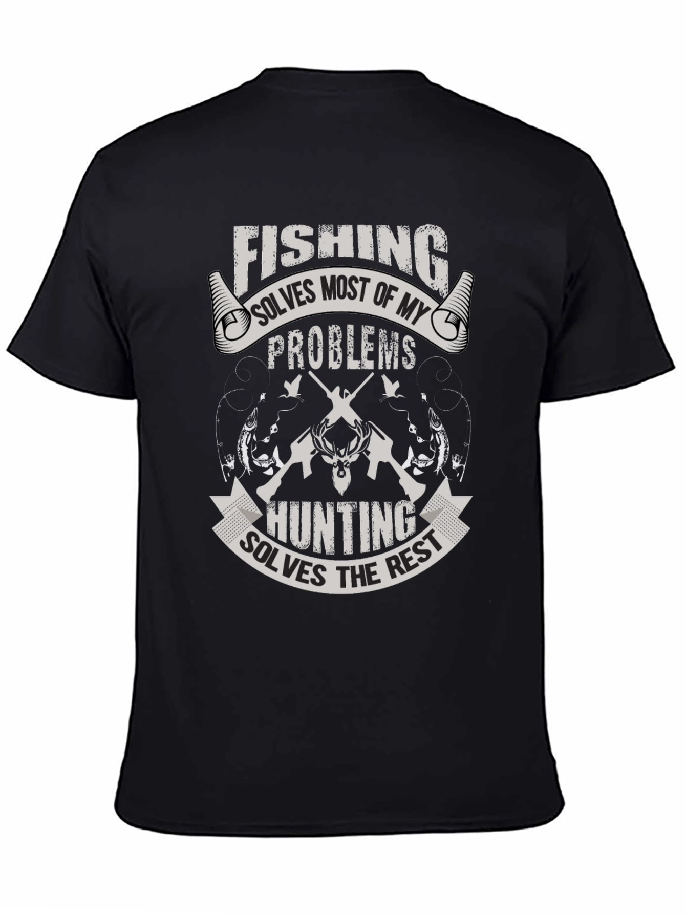 Fishing & Hunting Mens Graphic T-Shirt
