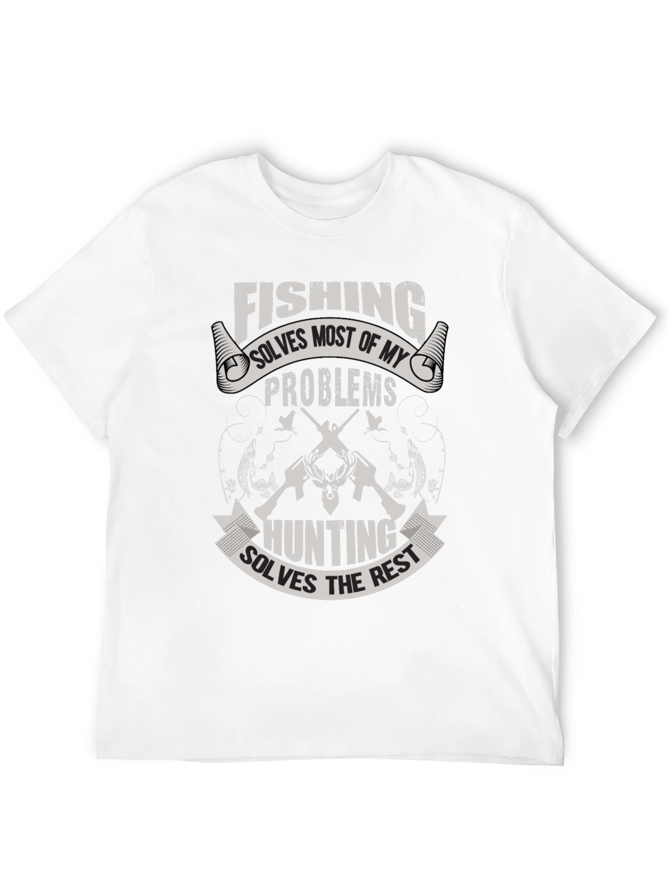 Fishing & Hunting Mens Graphic T-Shirt