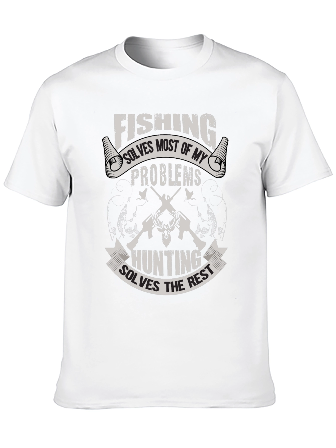 Fishing & Hunting Mens Graphic T-Shirt