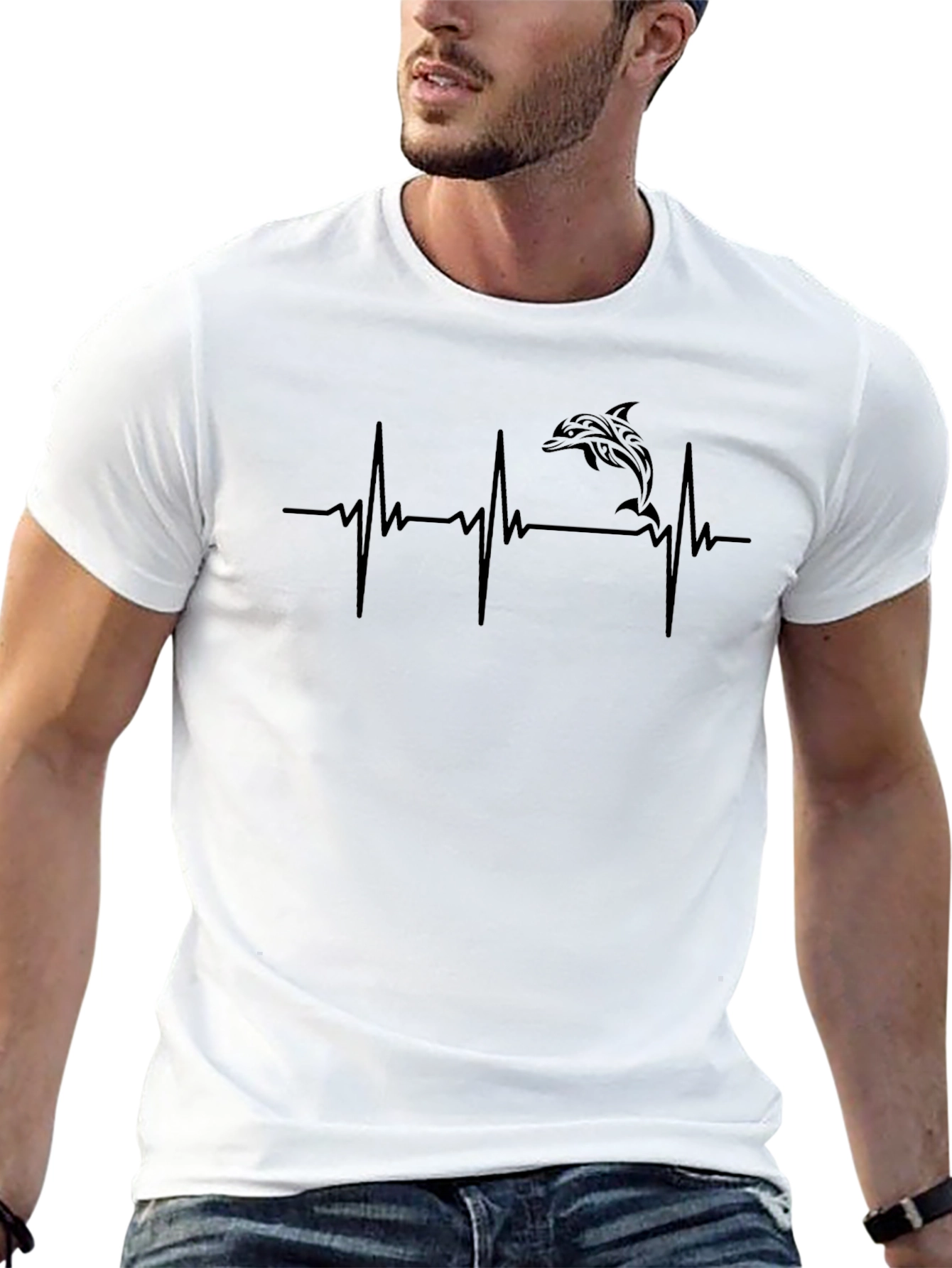 Dolphin Heartbeat T-Shirt - Stylish and Unique Design