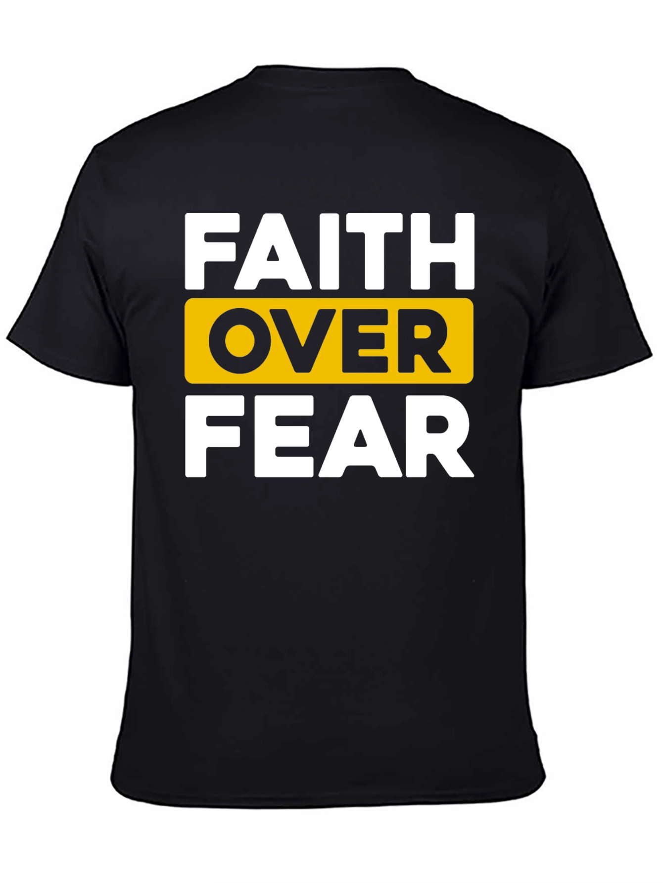 Faith Over Fear Graphic T-Shirt - Black