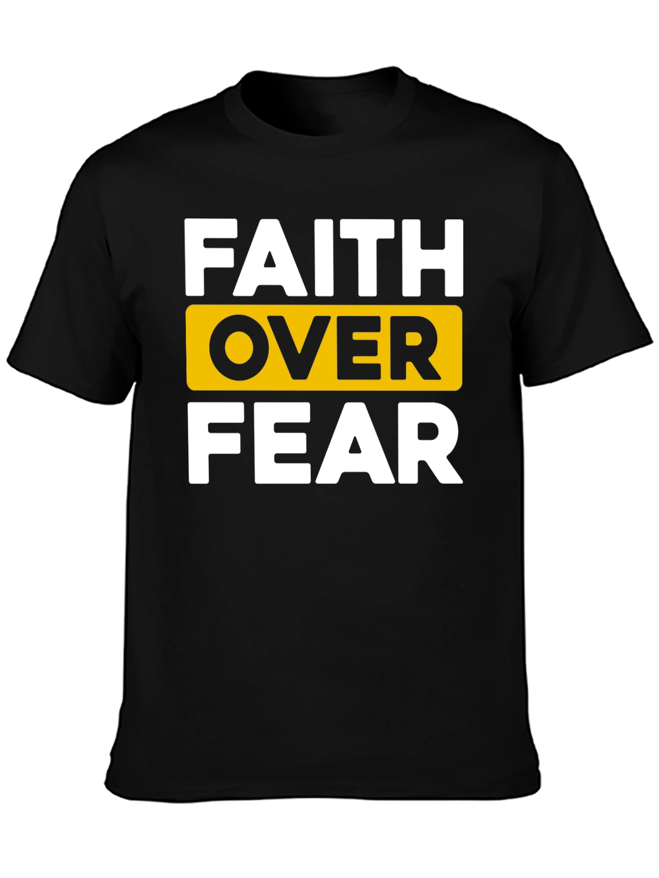 Faith Over Fear Graphic T-Shirt - Black