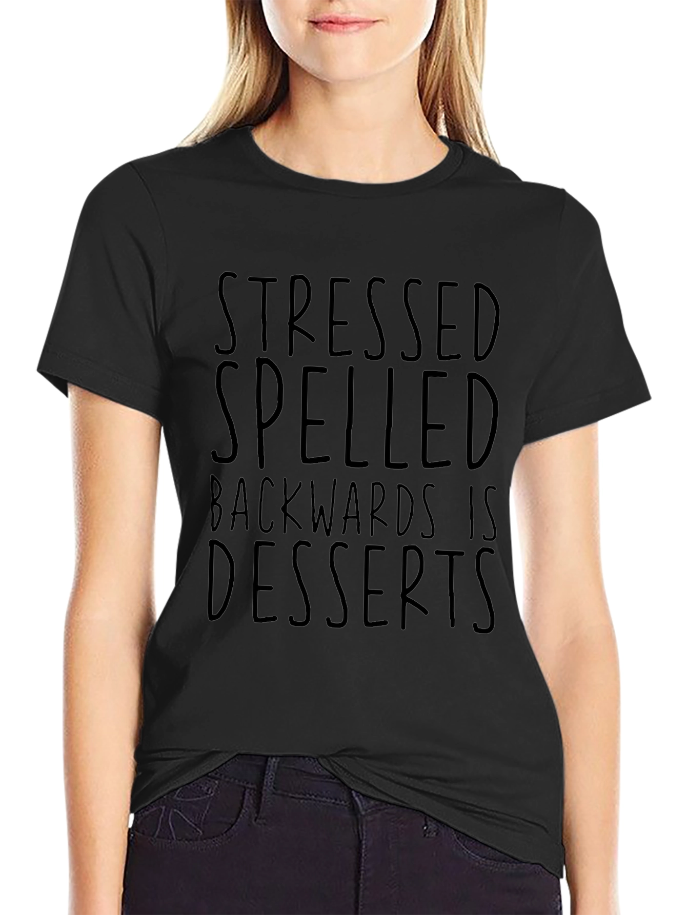 Stressed Spelled Backwards T-Shirt - Mens Funny Graphic Tee