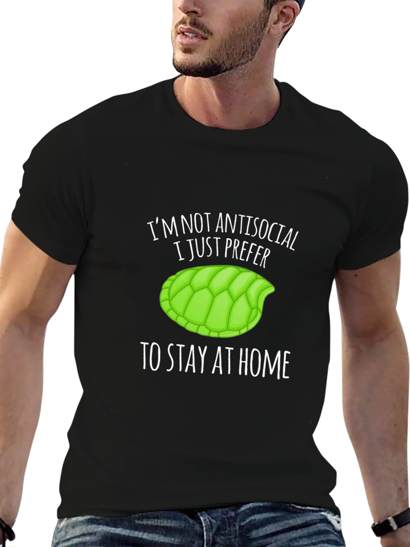 Im Not Antisocial Turtle Graphic T-Shirt