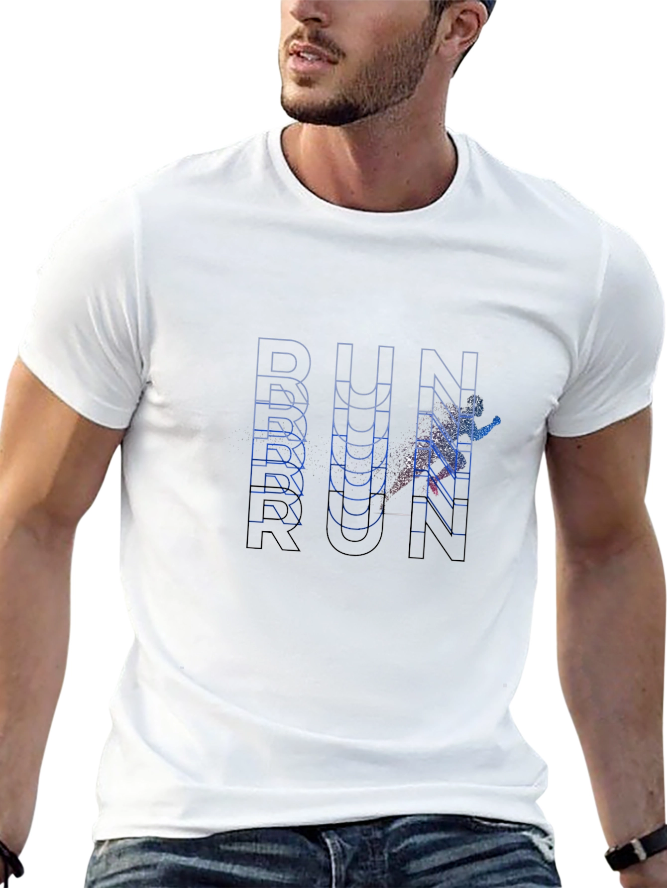 Stylish Run T-Shirt - Black Graphic Tee