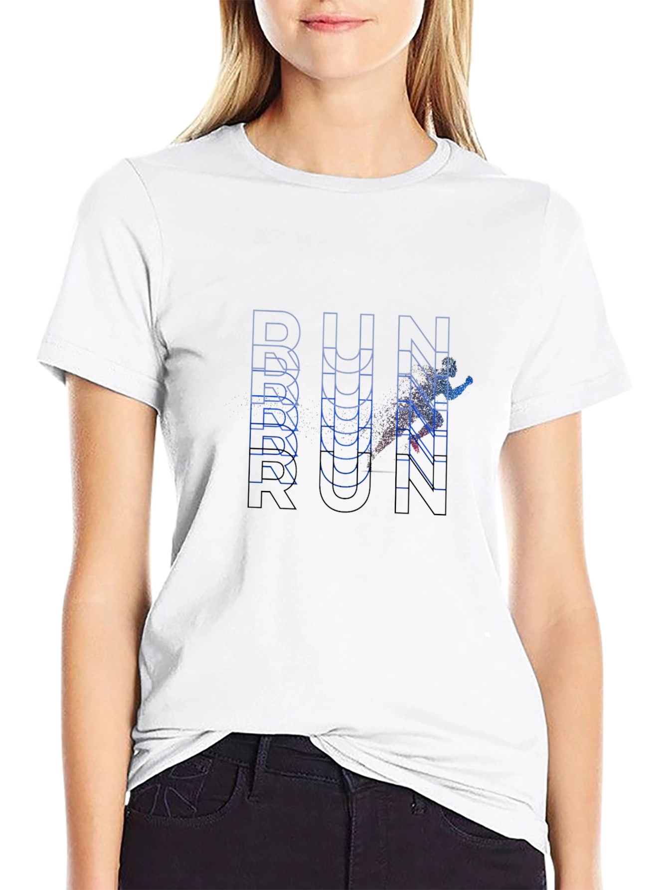 Stylish Run T-Shirt - Black Graphic Tee