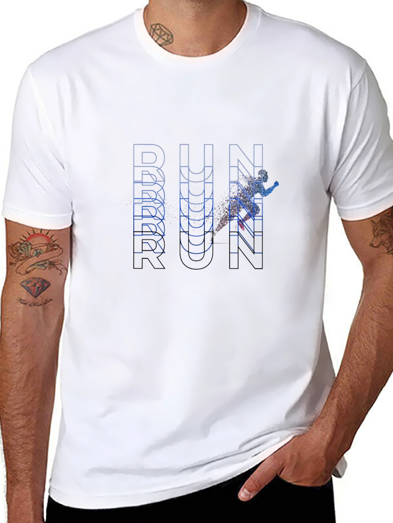 Stylish Run T-Shirt - Black Graphic Tee