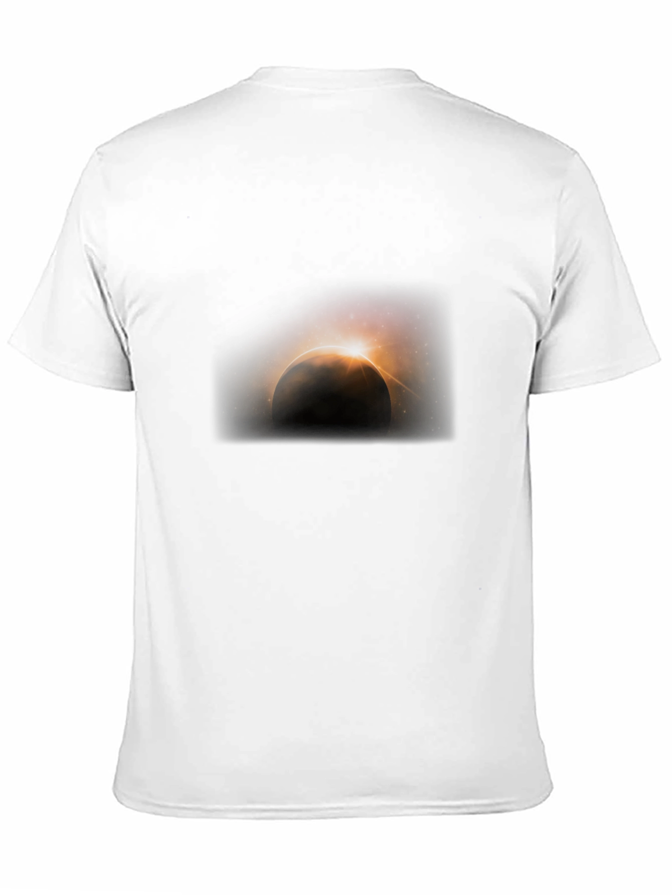 Solar Eclipse Graphic Tee - Black Cotton Shirt