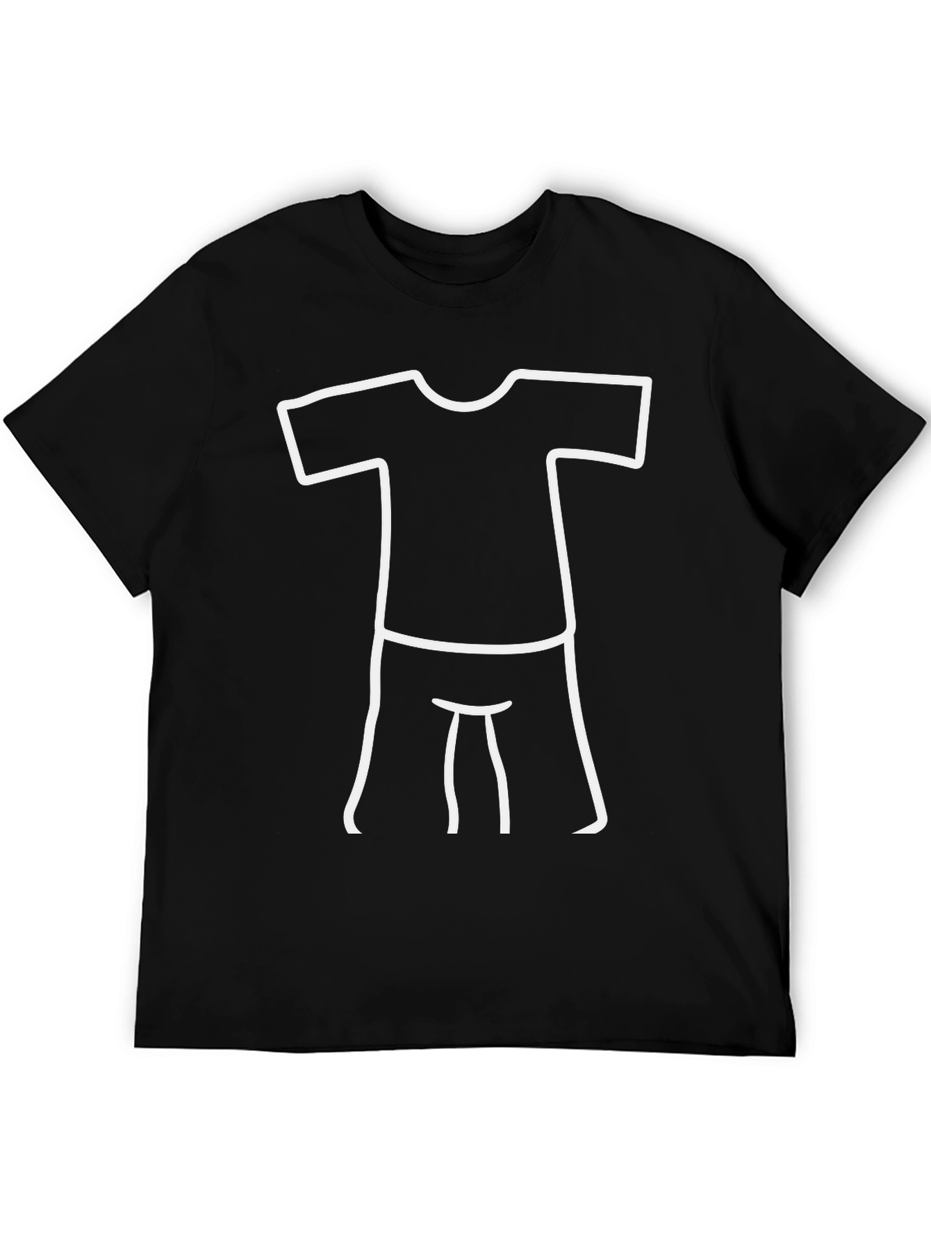 T-Shirt & Shorts Outline Novelty Tee